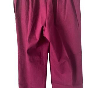 Pre Owned Women’s Alfred Dunner Petite Elastic Waist Cranberry Red Pants SZ 10P